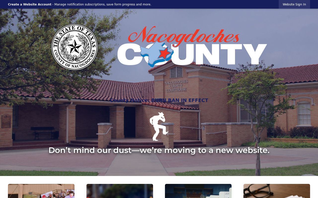 Nacogdoches County court docket courthouse and public information route